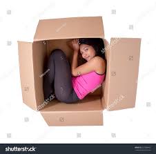 Girl Sleeping Cardboard Box Small Woman Stock Photo 221096482 ...