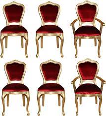 Plywood backrest coated in foam and fabric with a beautiful matelassé design finish on chair back. Casa Padrino Luxury Baroque Dining Room Set Bordeaux Red Gold 6 Handmade Dining Chairs 2 Chairs With Armrests And 4 Chairs Without Armrests Baroque Dining Room Furniture