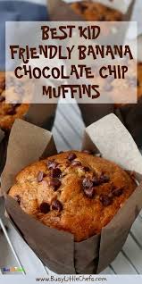 Banana Chocolate Chip Muffins Recipe In 2020 Banana Chocolate Chip Muffins Banana Chocolate Chip Bake Sale Recipes