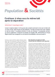 Lutte contre l'illettrisme et l'exclusion. Continuer A Vivre Sous Le Meme Toit Apres La Separation Cairn Info