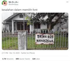 Rumah kos d1 indekos harian di telanaipura kota jambi. Pasang Tulisan Di Pagar Potret Kos Mahasiswa Ini Bikin Merinding Suara Bali