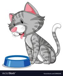 A Cat Drinking Milk Vector Image On Vectorstock Cat Drinking Cartoon Animals Cats