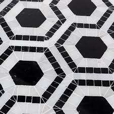 Black And White Marble Mosaic Tile Ivy Hill Tile Kosmos Black And Asian Statuary Hexagon Marble Mosaic Tile 3 In X 6 In Tile Sample Ext3rd102702 The Home Depot Marble Mosaic Marble Mosaic Tiles Hexagon Marble Tile