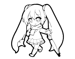 Color online with this game to color users coloring pages coloring pages and you will be . Hatsune Miku Coloring Page Coloringcrew Com