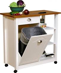 Kitchen Impressive Tilt Out Kitchen Trash Can Cabinet Portable Trash Bin Single Black Plastic Contai Mobile Kitchen Island Kitchen Cart Portable Kitchen Island
