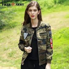 Schnelle lieferung & kostenlose rückgabe. 2017 Herbst Pilot Jacke Designer Bomber Jacke Weibliche Militar Armee Camouflage Jacke Frauen Zipper Fashion Mantel Jacken Damen Camouflage Jacket Women Designer Jackets Womenfashion Jacket Women Aliexpress