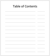 Blank Table Of Contents Template Di 2020