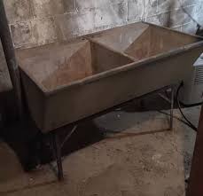 Large Concrete Side By Side Vintage Sink With Engraved Washboard Approx 48 Wide X30 Long Perfect For A Utility Sink Sinks For Sale Bathroom Sinks For Sale