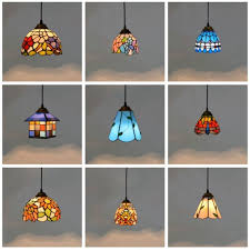 Retro Pendant Lights Stained Glass Lighting Mediterranean Hanging Lamp Vintage Lamp For Living Room Kitchen Home Decor Fixtures Chandeliers Aliexpress
