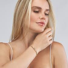 Midas Yellow Gold Fluted Hinged Weave Bangle Bracelet