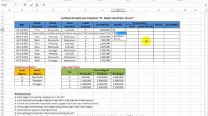 Ada banyak contoh slip gaji karyawan yang bisa anda temukan di internet untuk dijadikan referensi bila perusahaan anda ingin membuat format slip gaji yang baru. Soal Excel Laporan Penggajian Pegawai Pt Aman Sejahtera Selalu Youtube