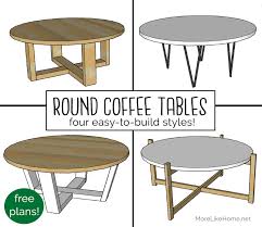 Coffee table, living room furniture, texture black series, super sale! More Like Home Round Coffee Tables 4 Easy To Build Styles Day 10