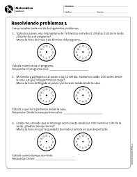 Resultado De Imagen Para Problemas Matematicos La Hora Para Segundo Basico Problemas Matematicos Actividades De Matematicas Matematicas