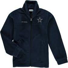 Dallas Cowboys Columbia Youth Flanker Full Zip Jacket Navy Cowboy Jacket Dallas Cowboys Zip Jackets