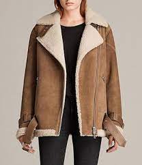 Hawley Oversized Shearling Biker Jacket Leather Jackets Women Fashion Jackets