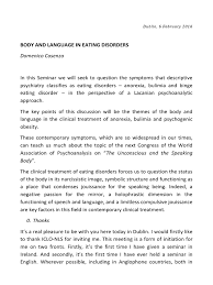 Prevalence, symptom patterns and impact agreus l., talley n. Body And Language In Eating Disorders Domenico Cosenza Anorexia Nervosa Mental Disorder