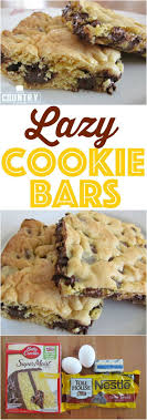 Lazy Chocolate Chip Cookie Bars Recipe Desserts Chocolate Chip Cookie Bars Cake Mix Recipes