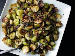 Roasted Brussels Sprouts And Shallots With Balsamic Vinegar Recipe Recipe Roasted Brussel Sprouts Sprout Recipes Brussels Sprouts Recipe