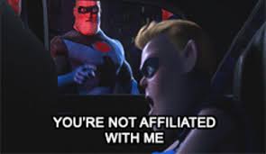 You Are Not Affiliated With Me The Incredibles Star Wars Memes Star Wars Humor Star Wars