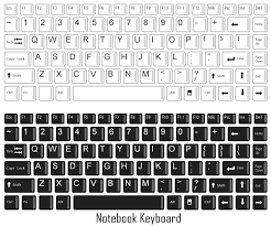 This picture can be used for presentations or projects, you can use this as a background or as a design element. Notebook Keyboard Vector Free Keyboard Image Computer Paper Toys Template