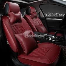 Business Style Diamond Pattern Design Universal Car Seat Covers Leather Car Seat Covers Car Seats Leather Car Seats
