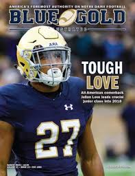 bgi august 2018 issue notre dame football tough love