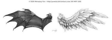 Angel And Demon Wings Tattoo Google Da Ara Tatouage Ange Demon Aile D Ange Tatouage Tatouage Ailes