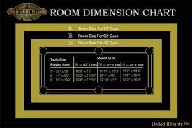Pool Table Room Dimension Chart Pool Table Size Pool