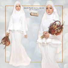 Baju nikah putih exclusive in 2019 fashion womens. Baju Nikah Tunang Peplum Lace Putih Zahirah By Fc Shopee Malaysia