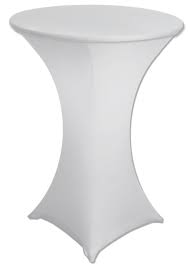 On a larger scale, cocktail parties are also excellent for open houses and receptions, both business and. White Cocktail Table Cover 60cm Elegant Event Essentials
