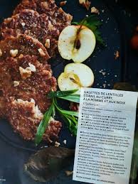 Galettes De Lentilles Corail Au Curry A La Pomme Et Aux Noix Lentilles Corail Pomme Galette