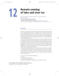 Pdf Remote Sensing Of Lake And River Ice