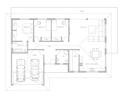Drive under house plans are designed for garage placement located under the first floor plan of the home. Small House Ch225 Open Floor House Plans Small House Floor Plans Garage House Plans