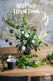 How to keep flowers alive in foam. Modern Free Form Florals With Wet Foam Modern Handmade Home Lemon Thistle