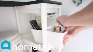 Elegant kitchen backsplash glass tiles. Renter Friendly Pedestal Sink Organizing Get Totally Organized With This Ikea Trick Hometalk Youtube