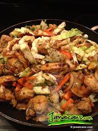 This Jamaican Chinese Style Stir Fried Chicken With Bok Choy Recipe Highlights The Fusion Of Jamaican And Jamaican Recipes Jamaican Dishes Easy Chicken Recipes