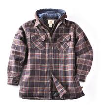 dakota grizzly flannel fleece lined hooded jacket 221879