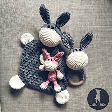 Anleitungspaket Esel Baby Hakelmuster Hakeln Anleitung Baby Stricken