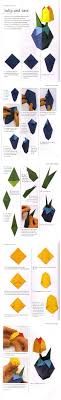 Origami Tulip And Vase Folding Instructions Paper Crafts Origami Origami Diagrams Origami And Kirigami
