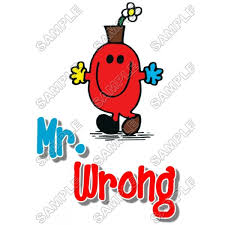Personalise your very own mr. Personalized Iron On Transfers Mr Men And Little Miss Mr Wrong T Shirt Iron On Transfer Decal 8