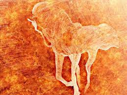 رسم فرس جامح واضافة تأثيرات ناريه عالية الجودة moose art art animals