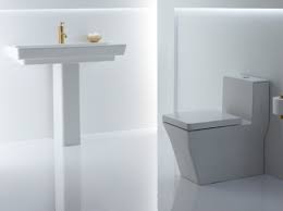 Reve Modern Pedestal Sink And Toilet Can't decide between a traditional or contemporary pedestal sink?