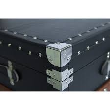 Black wrought iron end tables. Black Leather Coffee End Table And Wine Bar Trunk Overstock 24203178