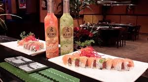 Rainbow Roll And Samurai Roll With Kiri Mist Sake Sushi Rolls Rainbow Roll Food
