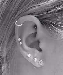 Ear Piercing Types Cartilage Double Cartilage Piercing Types Of Ear Piercings Earings Piercings Ear Piercings