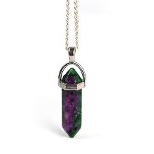 Ruby Zoisite Pencil Pendant - Remedywala - Remedywala