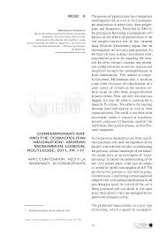 Pdf Review Contemporary Art And The Cosmopolitan Imagination 1 Marsha Meskimmon London Routledge 2011 Pp 117 Maximiliano E Korstanje Academia Edu