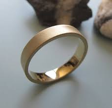 4mm Gold Matte Mens Wedding Band Simple Men Wedding Ring Low Profile Mens Ring Flat Matte Mens Gold Wedding Band Matte Mens Wedding Bands Mens Gold Rings
