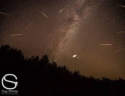 Photographer Guy Strong Sent In A Composite Image Of Perseid Meteors Taken In Leelanau County Michigan On Lime L Meteor Shower Perseid Meteor Shower Stargazing