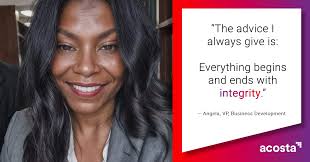🌟 Meet Angela, VP of Business Development at Acosta. A proud,  first-generation college graduate, Angela earned her degree in engineering  from the historic Tuskegee University—an experience that shaped her career  and her